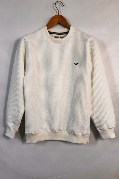 Emporio Armani  Cotton knitted Sweatshirt - White