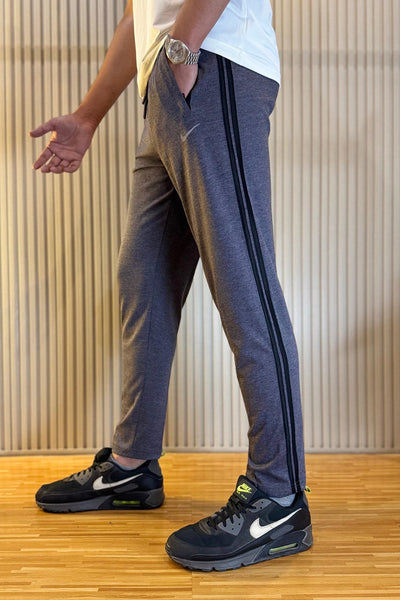 Nike Gray Regular Fit Trouser With 2 stripes