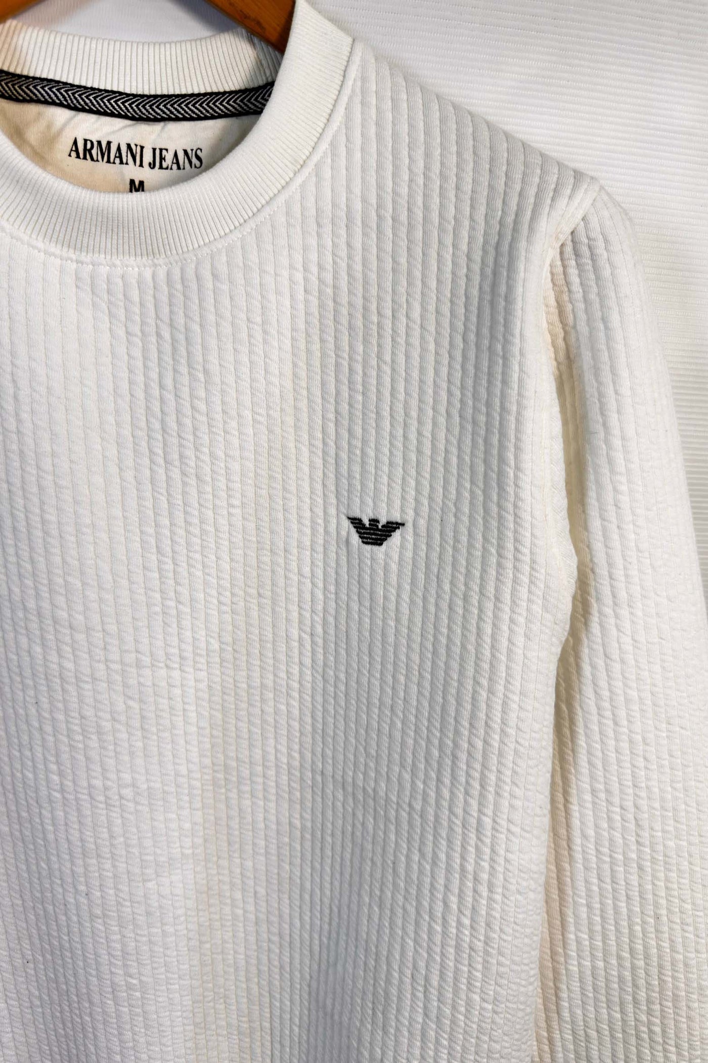 Emporio Armani  Cotton knitted Sweatshirt - White