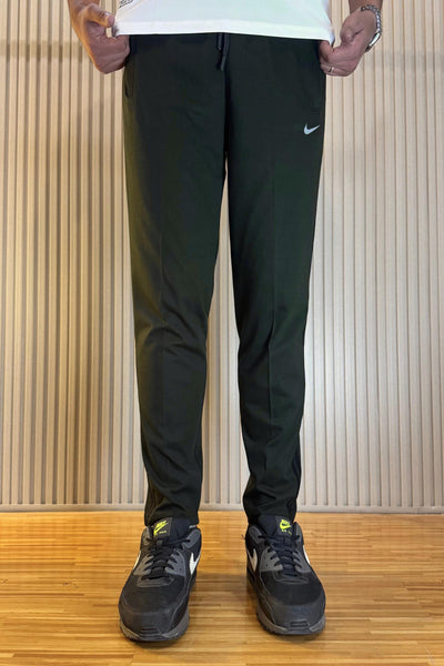 Nike Bottle Green Regular Fit Trouser With 2 Stripes
