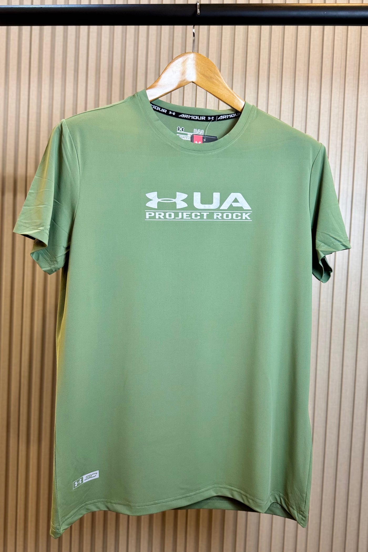 Under Armour Project Rock Pistachio green Dri-Fit T shirt