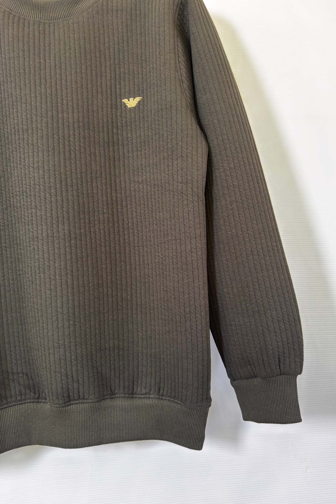 Emporio Armani  Cotton knitted Sweatshirt - Olive Green