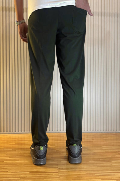 Nike Bottle Green Regular Fit Trouser With 2 Stripes