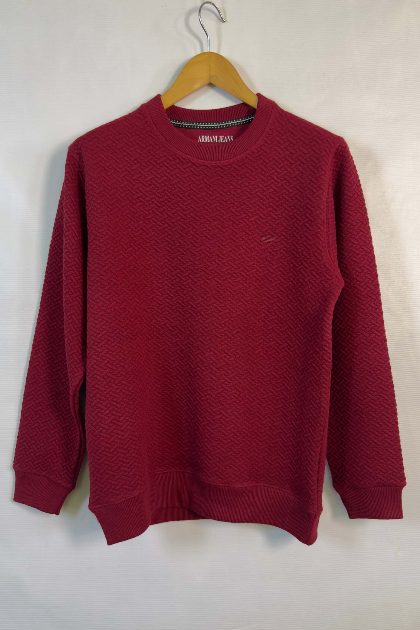 Emporio Armani  Cotton knitted Sweatshirt - Maroon
