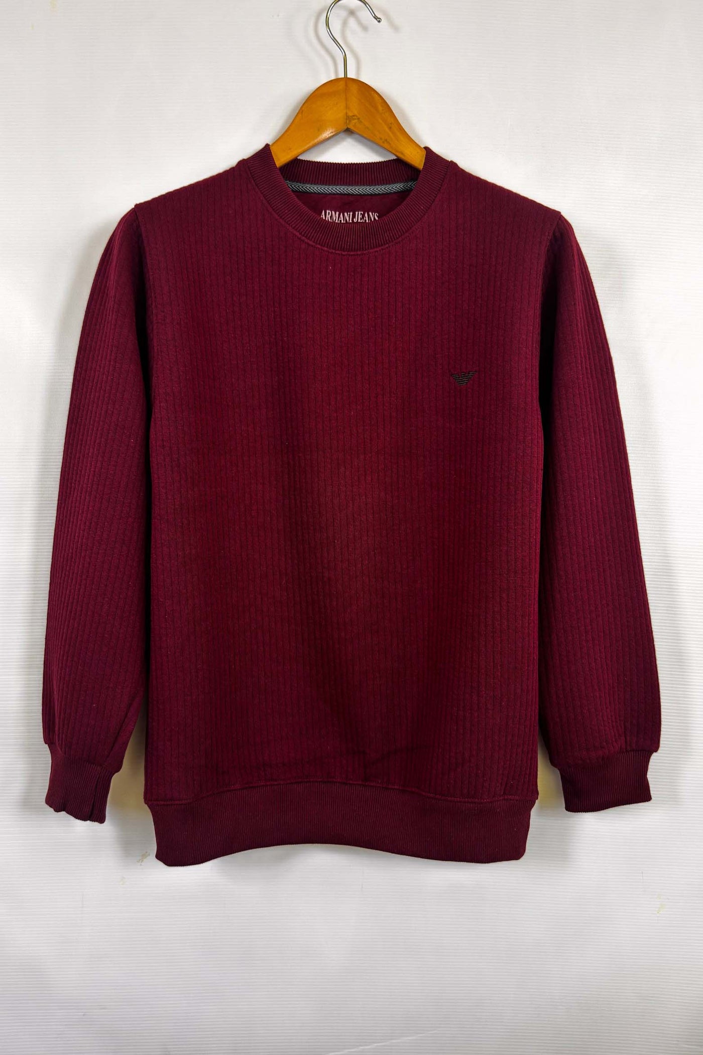 Emporio Armani Cotton knitted Sweatshirt - Red Wine
