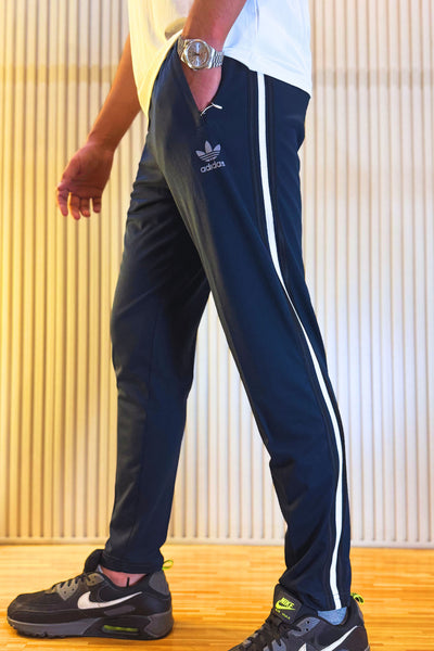 Adidas Midnight Blue Regular Fit Trouser with 3 Stripes