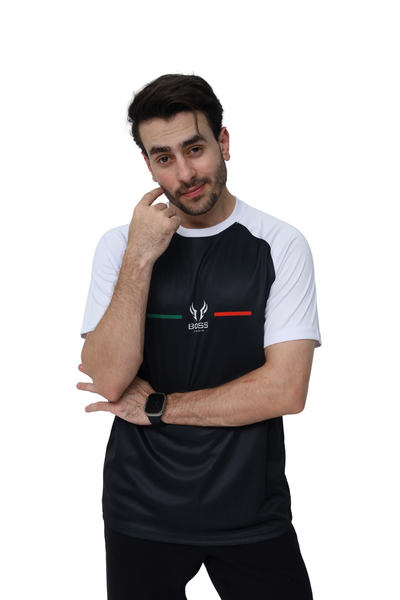 Boss Raglan Track Suit – Black/white/Black