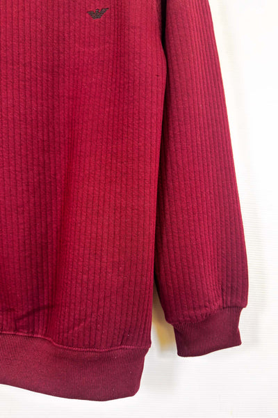 Emporio Armani Cotton knitted Sweatshirt - Red Wine