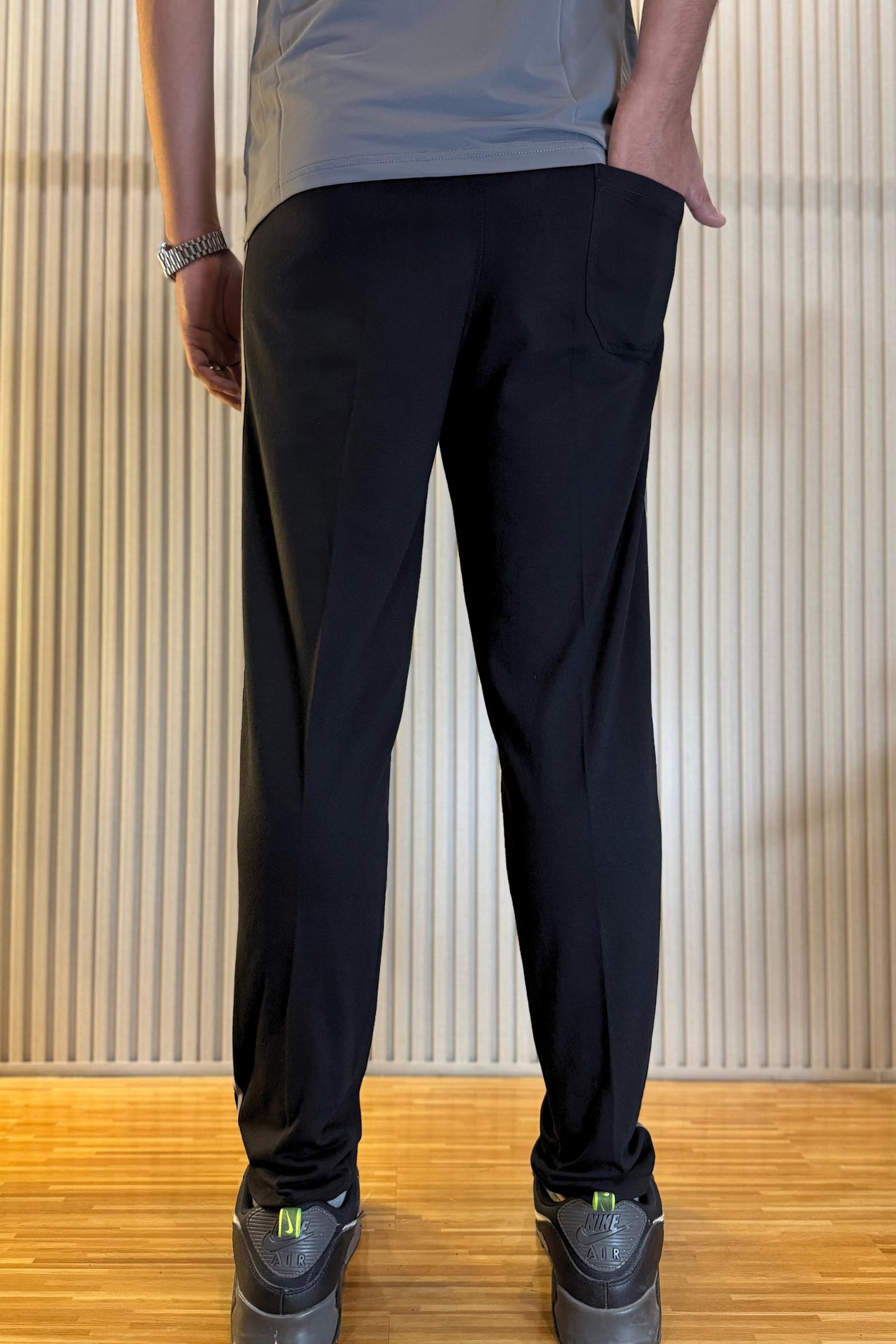 Nike Black Regular Fit Trouser With 2 stripes
