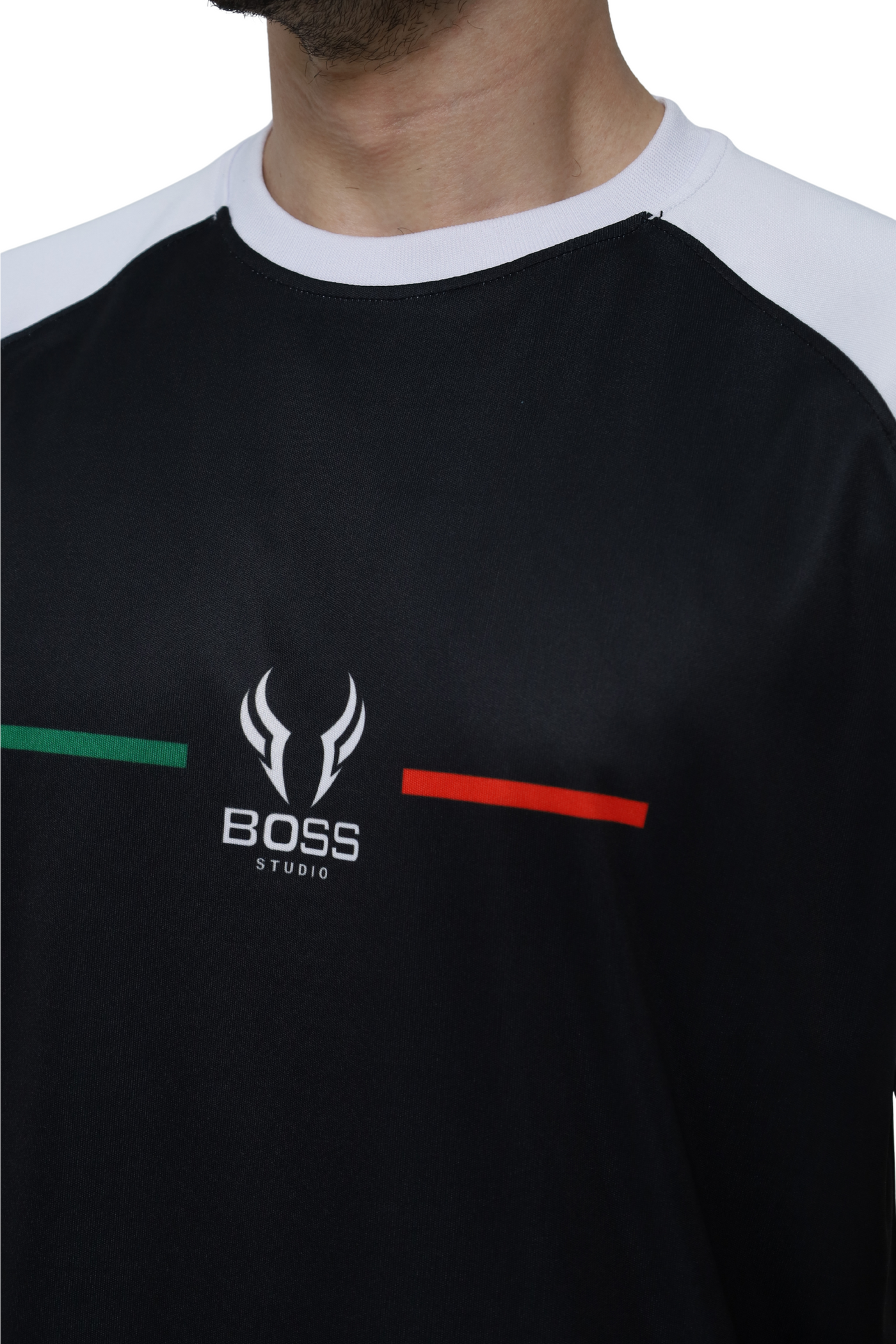 Boss Raglan Track Suit – Black/white/Black