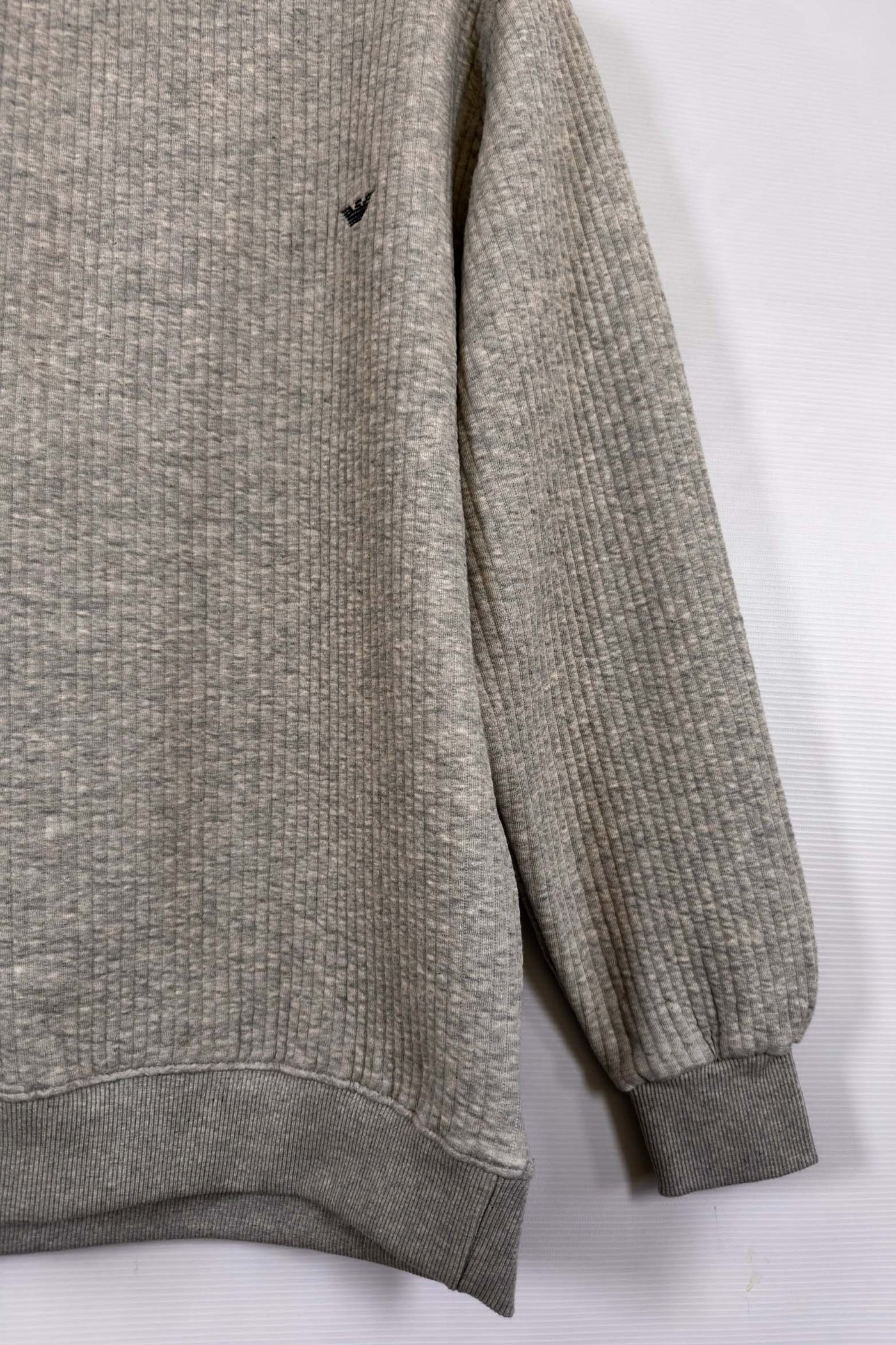 Emporio Armani  Cotton knitted Sweatshirt - Light Gray