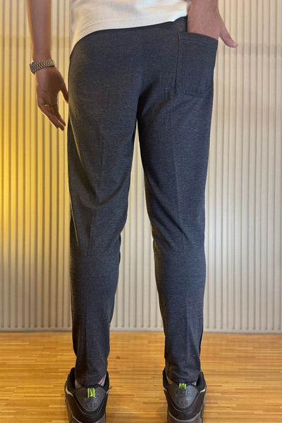 Adidas Gray Regular Fit Trouser with 3 stripes