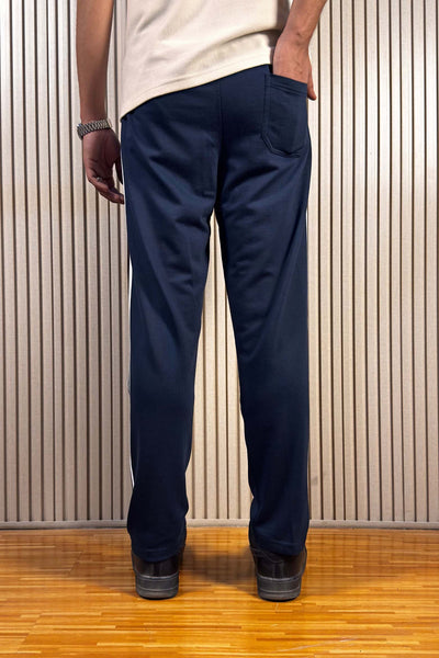 Adidas Midnight Blue Terry cotton Trouser with 3 Stripes
