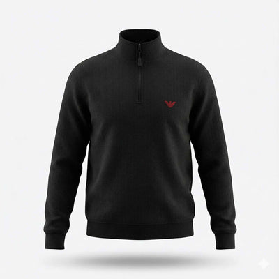 Armani Knitted Mock Neck - Black