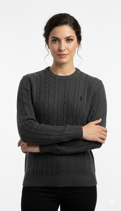 Polo Knitted Cashmere Imported - Gray