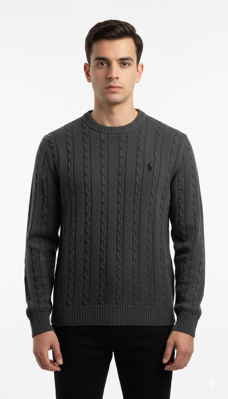 Polo Knitted Cashmere Imported - Gray