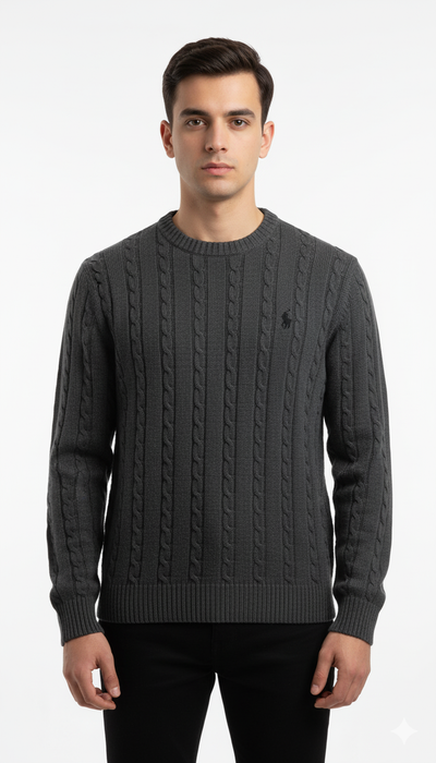 Polo Knitted Cashmere Imported - Gray