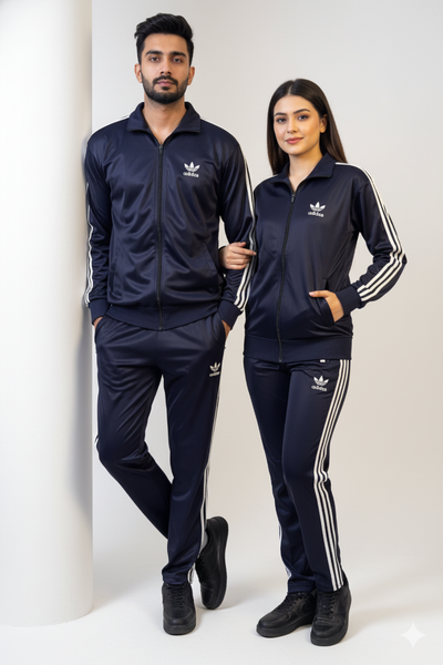 Adidas Premium Trinda Fleece Tracksuit - Navy Blue