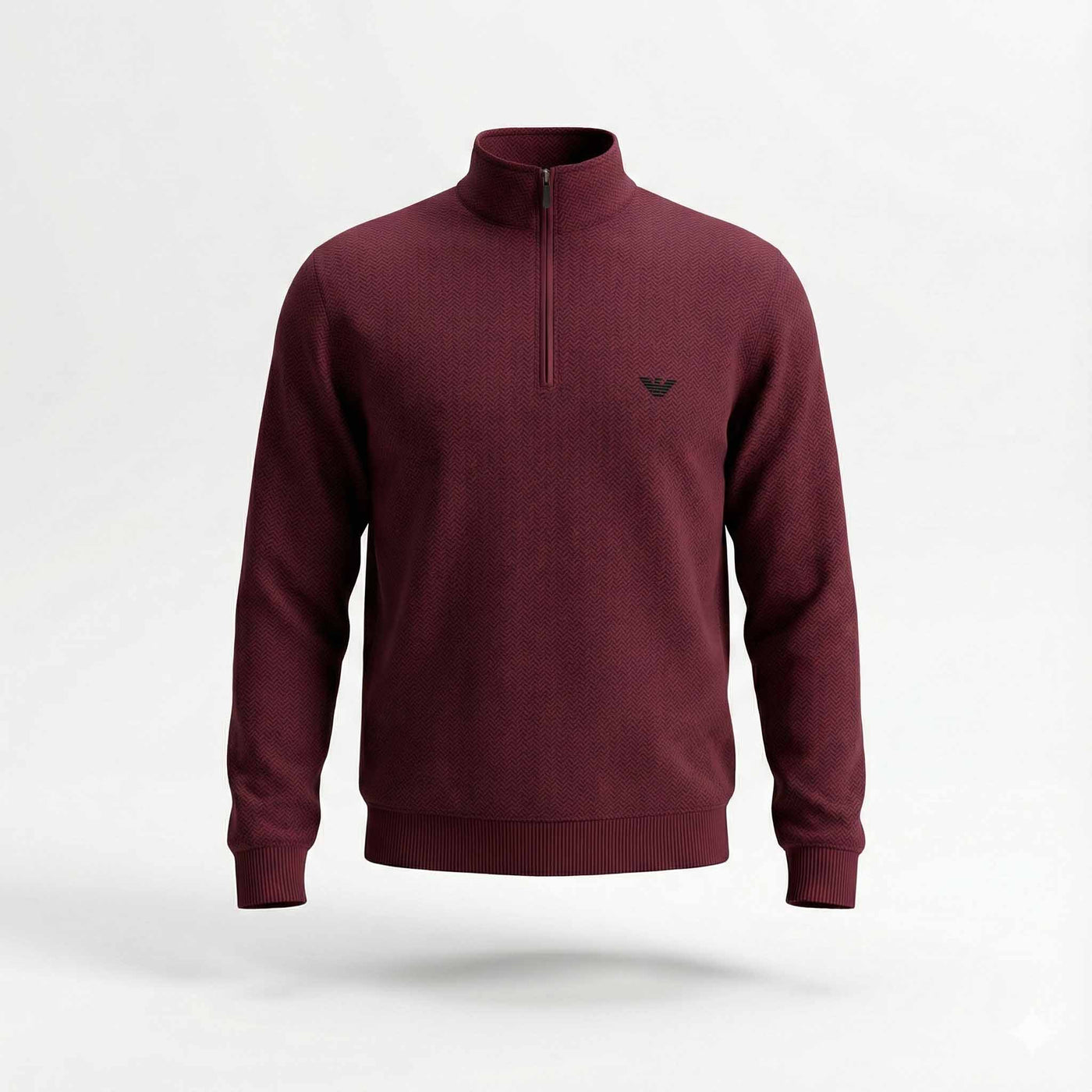 Armani Knitted Mock Neck - Red Wine