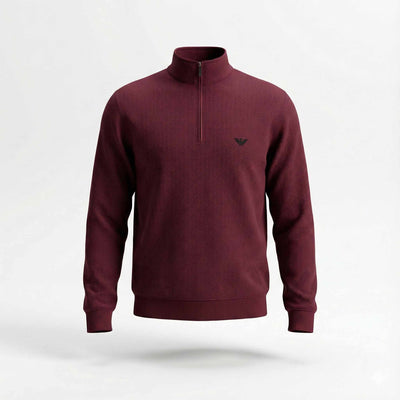 Armani Knitted Mock Neck - Red Wine