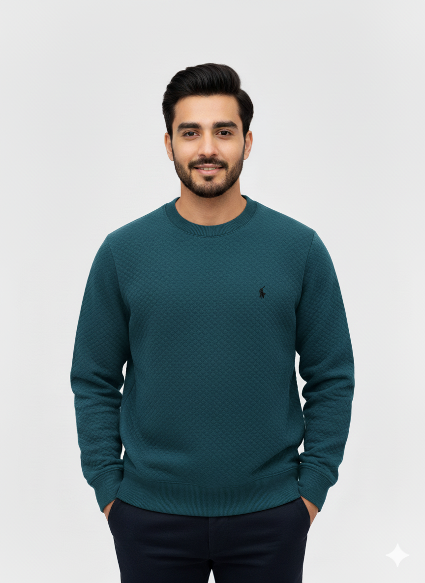 Ralph Lauren  Knitted Sweatshirt –  Emerald Blue