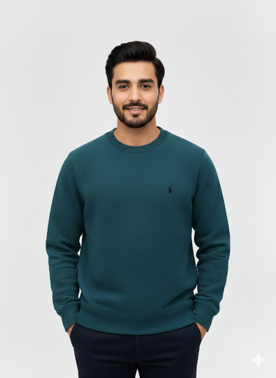 Ralph Lauren  Knitted Sweatshirt –  Emerald Blue