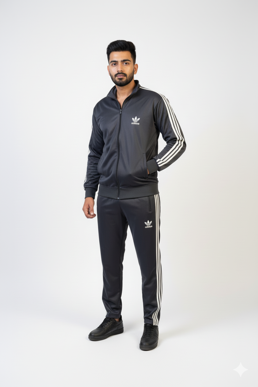 Adidas Premium Trinda Fleece Tracksuit - Gray