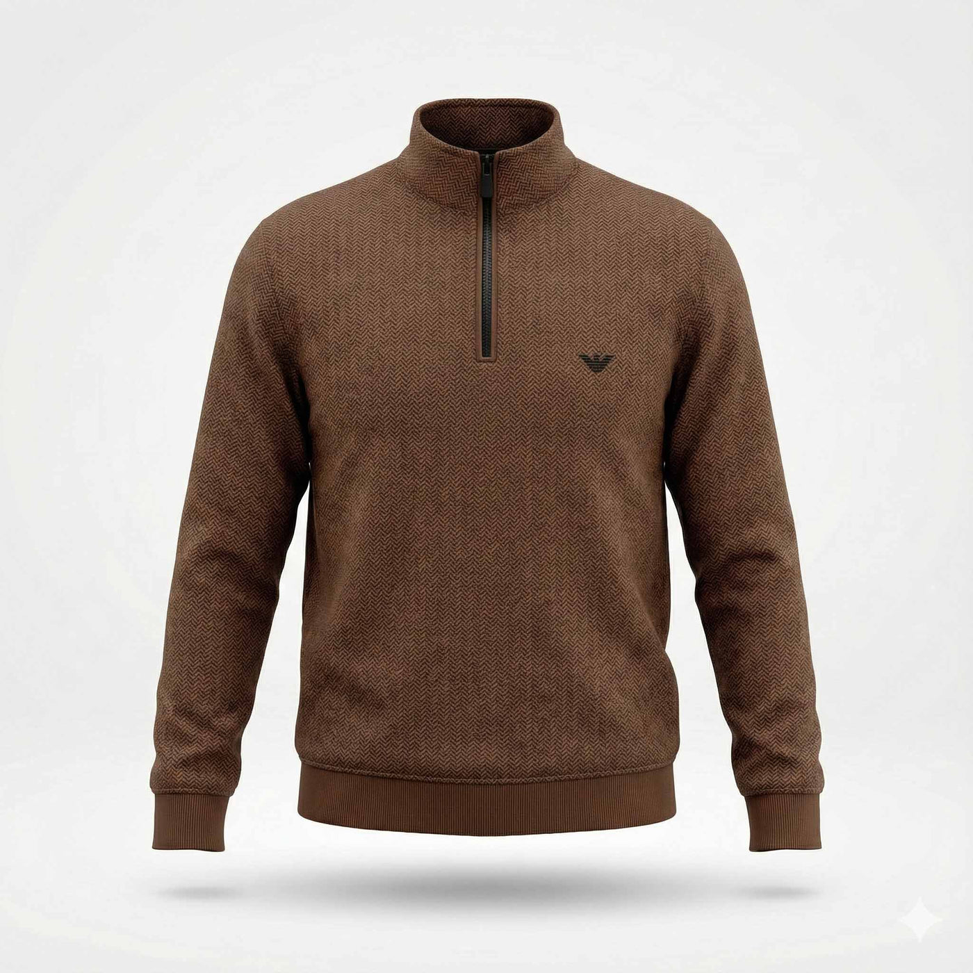Armani Knitted Mock Neck - Chocolate Brown