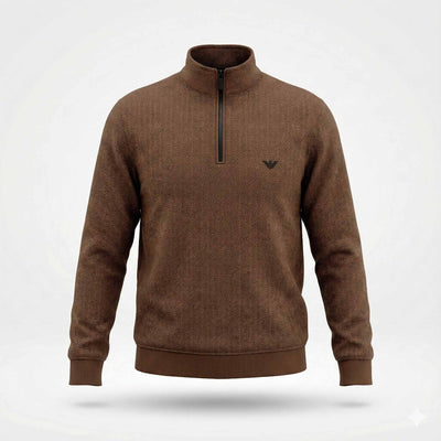 Armani Knitted Mock Neck - Chocolate Brown