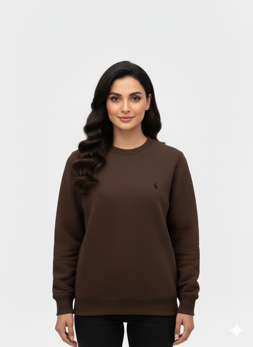 Ralph Lauren  Knitted Sweatshirt –  Chocolate Brown