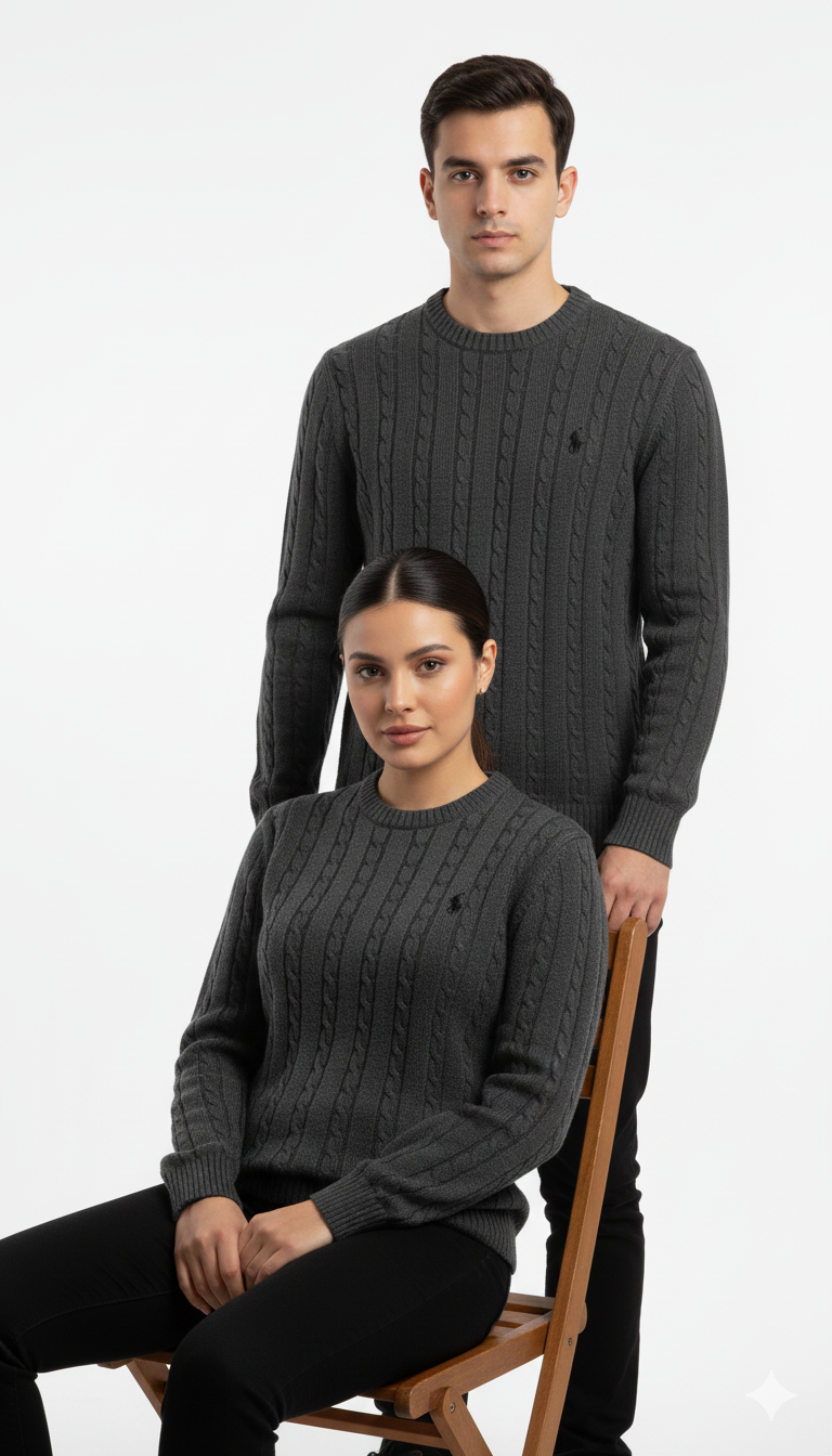 Polo Knitted Cashmere Imported - Gray