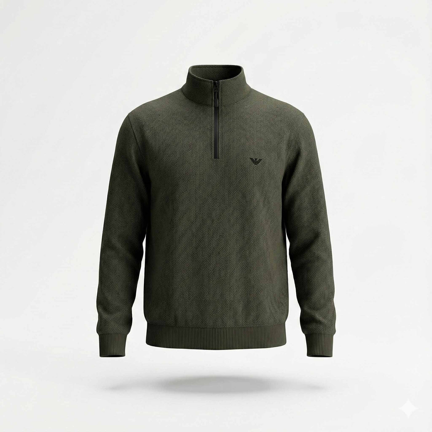 Armani Knitted Mock Neck - Olive green