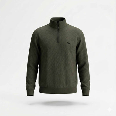 Armani Knitted Mock Neck - Olive green