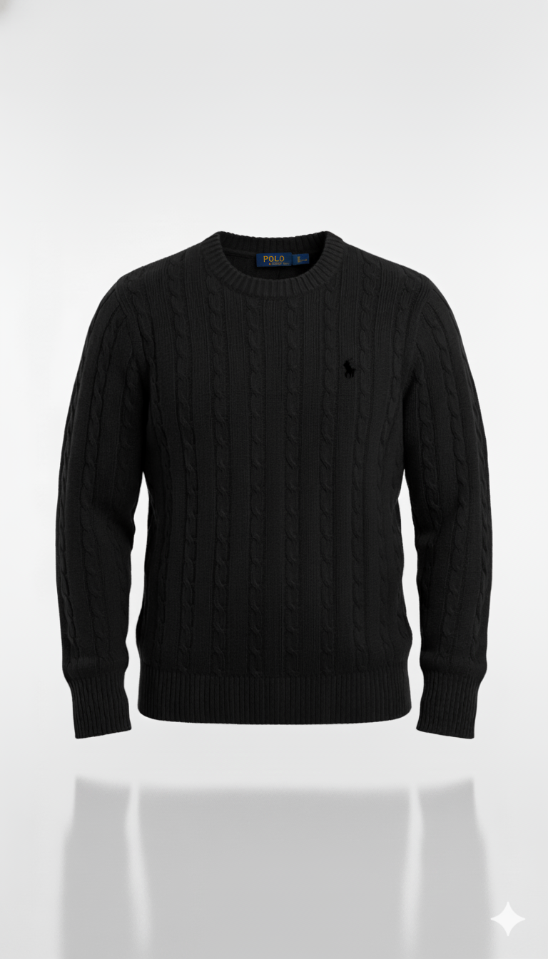Polo Knitted Cashmere Imported - Black