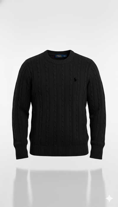 Polo Knitted Cashmere Imported - Black