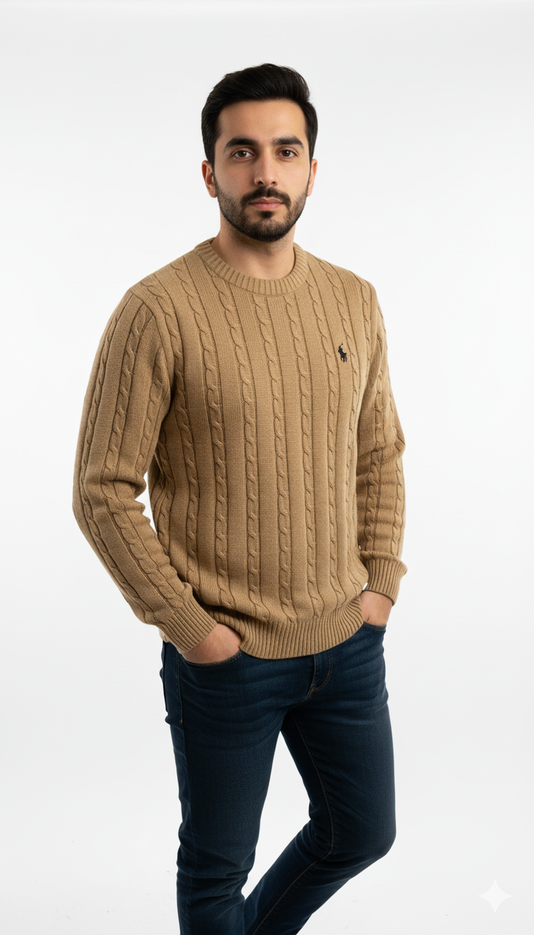 Polo Knitted Cashmere Imported - Beige