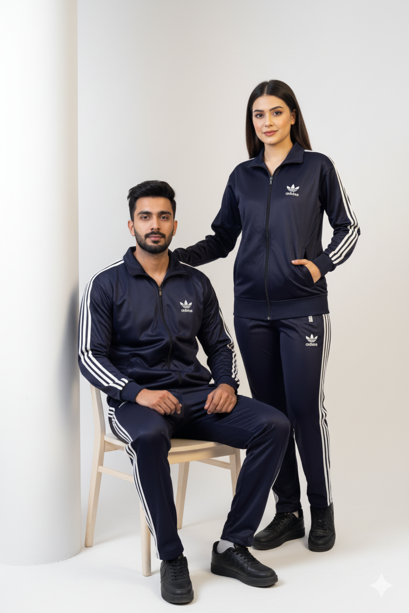Adidas Premium Trinda Fleece Tracksuit - Navy Blue
