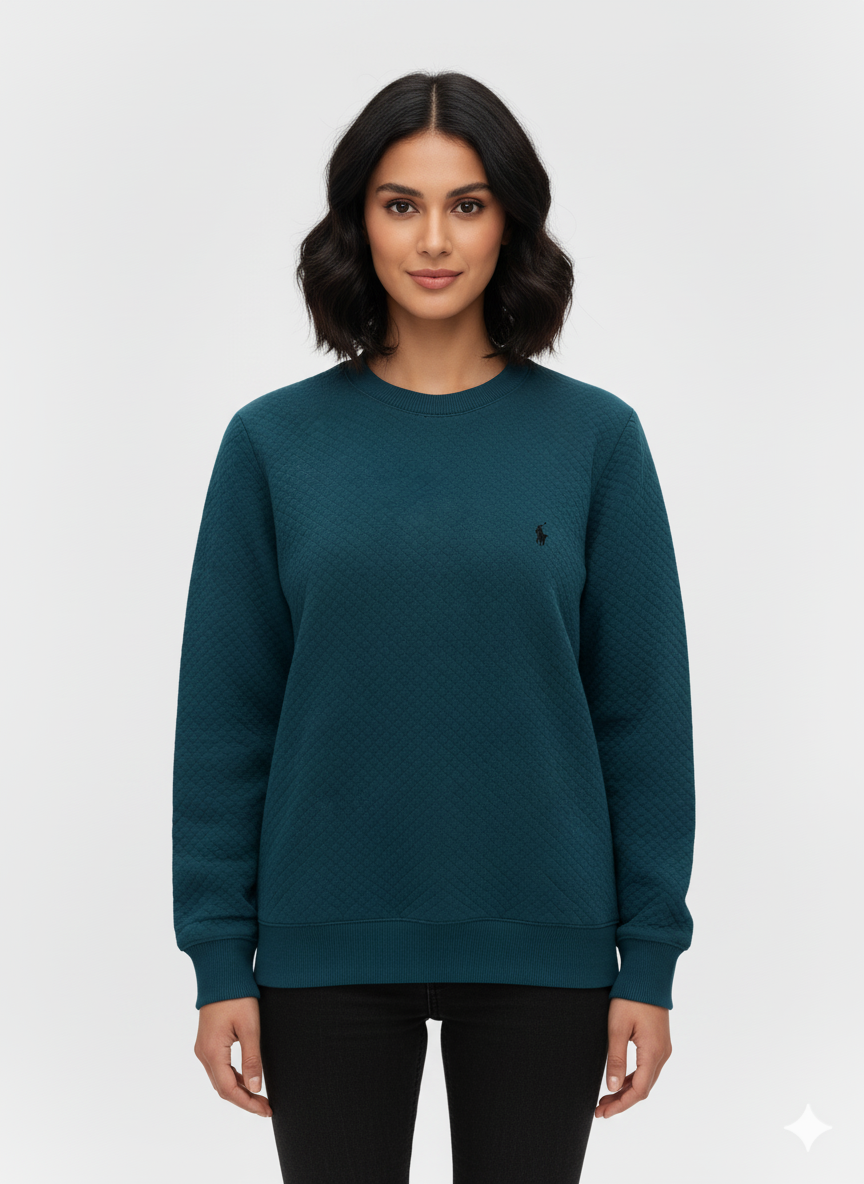 Ralph Lauren  Knitted Sweatshirt –  Emerald Blue