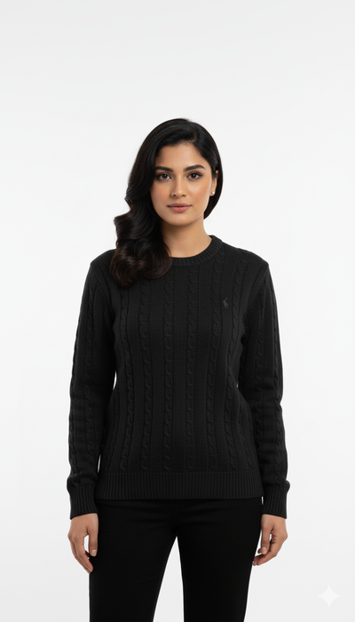 Polo Knitted Cashmere Imported - Black