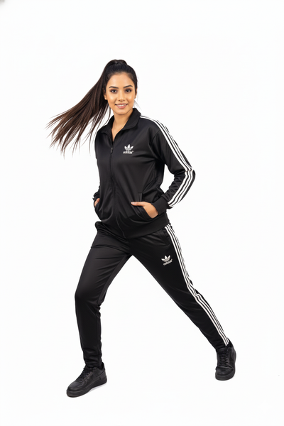 Adidas Premium Trinda Fleece Tracksuit - Black