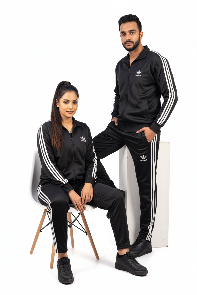 Adidas Premium Trinda Fleece Tracksuit - Black