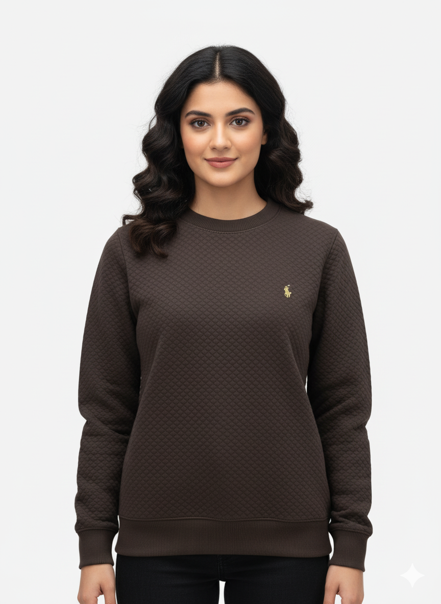 Ralph Lauren  Knitted Sweatshirt –  Dark Brown