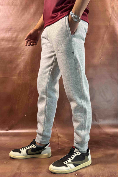 Emporio Armani  Fleece Trousers -  Regular Fit - Light Gray
