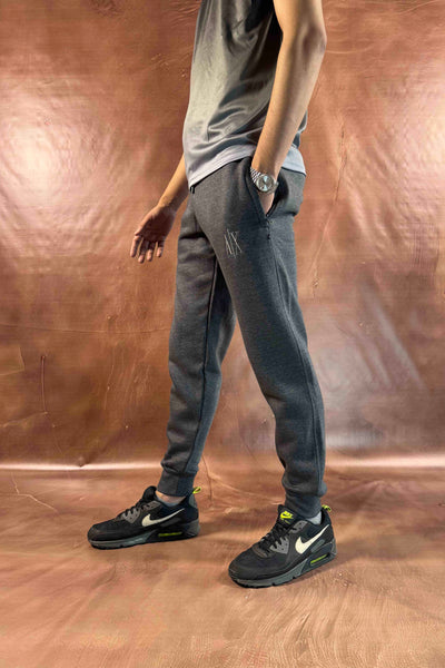 Emporio Armani Fleece Trousers - Regular Fit - Dark Gray