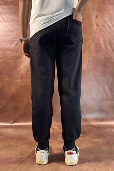 Emporio Armani Fleece Trousers -  Regular Fit - Black