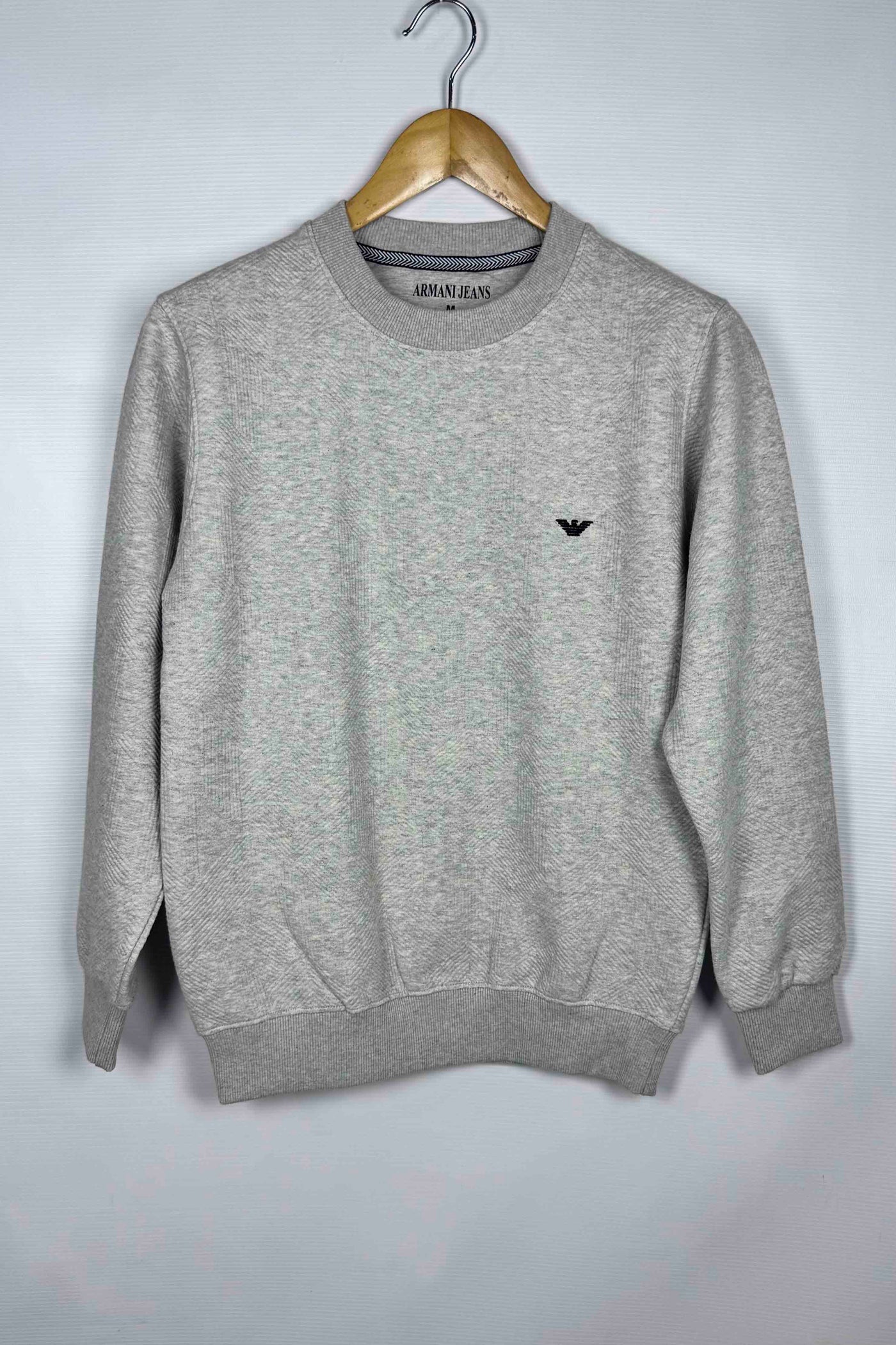 Emporio Armani 100% Cotton Sweatshirt - Light Gray