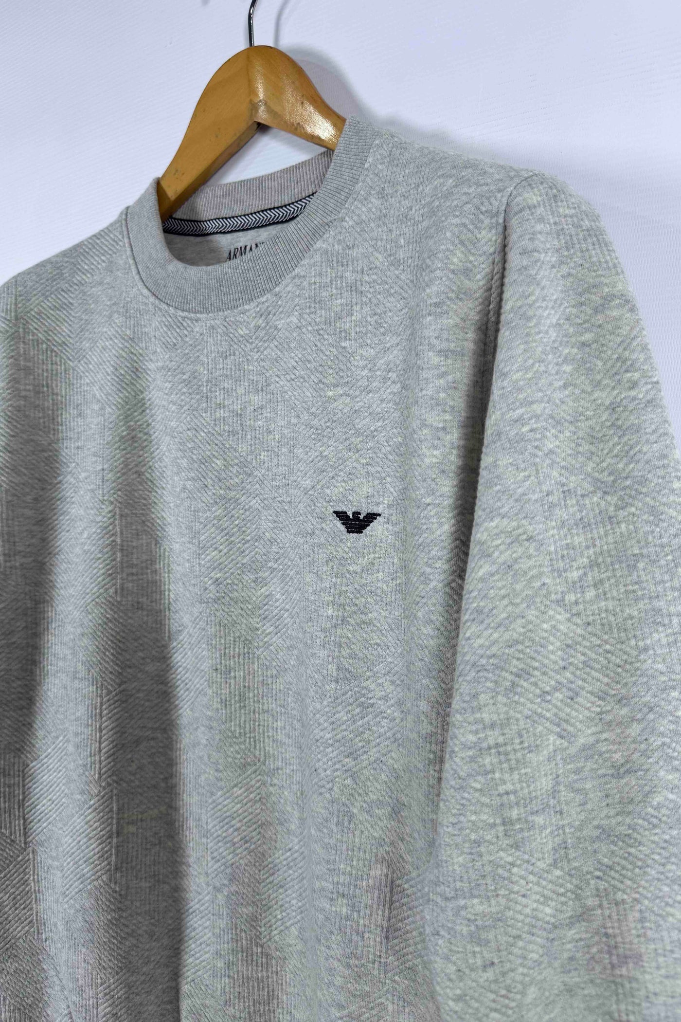 Emporio Armani 100% Cotton Sweatshirt - Light Gray