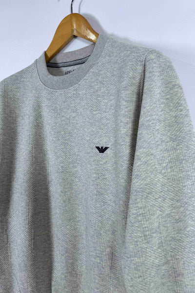 Emporio Armani 100% Cotton Sweatshirt - Light Gray