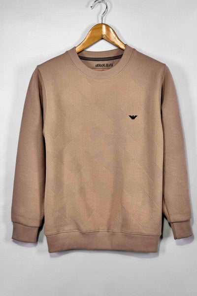 Emporio Armani 100% Cotton Sweatshirt - Beige