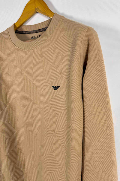 Emporio Armani 100% Cotton Sweatshirt - Beige